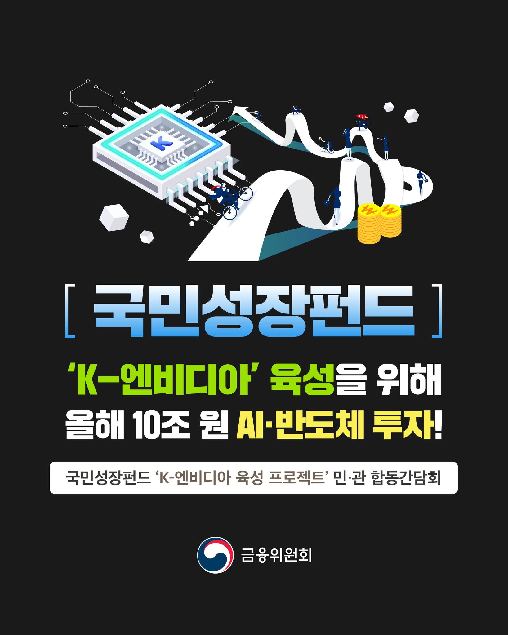 민성장펀드 ‘K-엔비디아’ 육성을 위해 올해 10조 원 AI·반도체 투자!